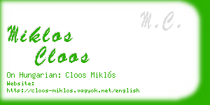 miklos cloos business card