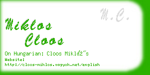 miklos cloos business card